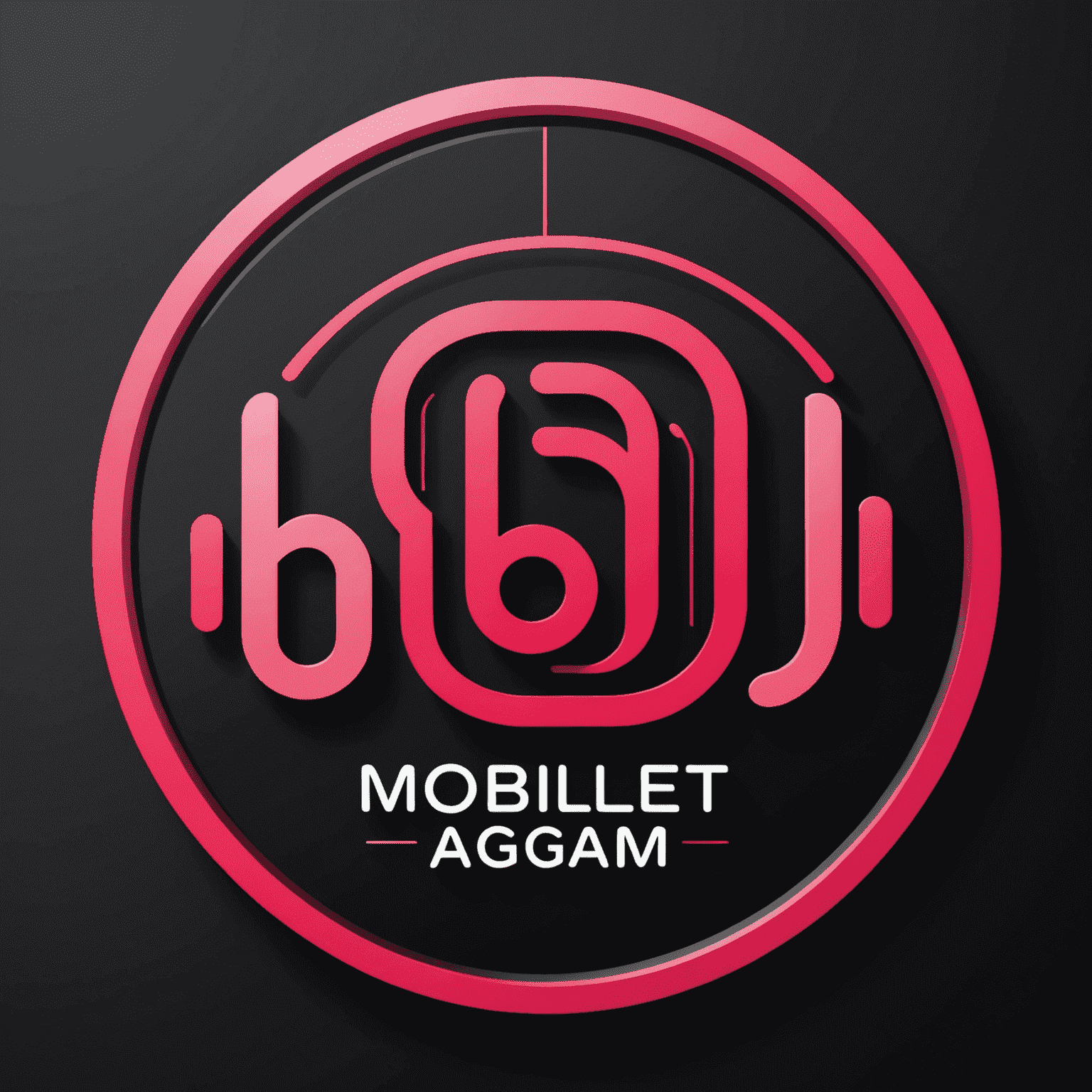 MobilAGM logo - A stylized representation of a music interface with red and pink elements