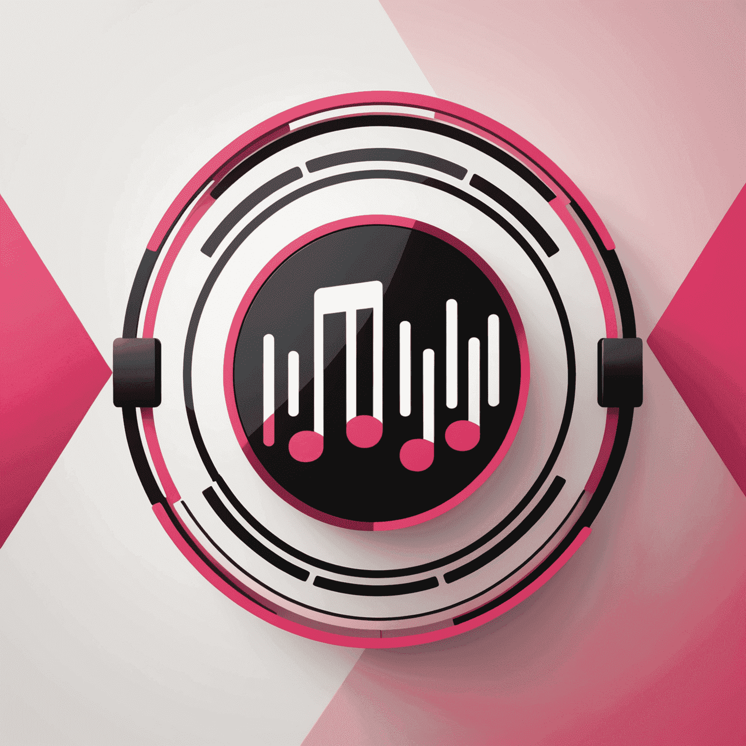 MobilAGM logo - A stylized representation of a music interface with red and pink elements